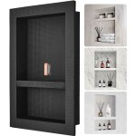 Vevor niche encastrable salle de bain 60, 96x40, 64x10 cm niche douche murale double etagere en plastique ...