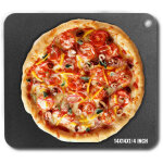 Vevor pierre a pizza 355 x 355 x 6 mm plaque a pizza pour four pre - assaisonnee en acier au carbone ...