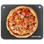 Mophorn - vevor pierre a pizza 406x368x10 mm plaque a pizza pour four pre - assaisonnee en acier au carbone ...