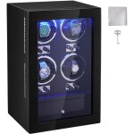 Mophorn - vevor remontoir montre automatique capacite 4 montres ecrin pour montres automatiques avec ...