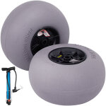 Mophorn - vevor roues de plage 2 x 33 cm pneus ballon roues de plage capacite 55 kg roue de ballon plage ...