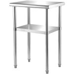 Mophorn - vevor table de travail inox 61 x 46 x 91 cm table de preparation inox 2 niveaux charge 272, ... Mophorn - vevor table de travail inox 61 x 46 x 91 cm table de preparation inox 2 niveaux charge 272, ...