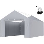 Mophorn - vevor toile deauvent de rechange abri de voiture, 6, 1 x 3, 7 m, bache de garage paroi laterale, ...