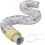 Mophorn - vevor tuyau flexible isole 130x7620 mm conduit deaeration isolant thermique en aluminium pet ...