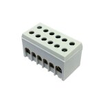 Bornier de phase 2p isol gris 12 bornes pour cble de 1, 5  16mm - rail din morek