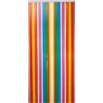Morel - rideau de porte � lani�re antilles multicolore 120 x 220