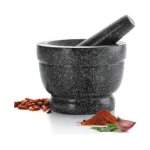 Lacor - mortier avec pilon en granit r�sistant, gris, 14 x 10 cm