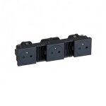 Mosaic triple prises 2p + t surface anthracite legrand 079136