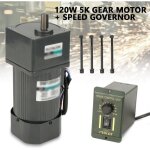 Moteur lectrique ac 220 v 120 w 5 k avec rgulateur de vitesse, gear motor cw / ccw, grande durabilit, ...
