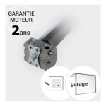 Moteur filaire 50 nm (axe octogonal de 60 mm) pour porte de garage enroulable � man?uvre de secours