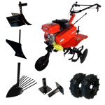 Motoculteur 7, 5 cv + roues pneumatiques 400x8 + manchons + butteur + charrue + arrache - pommes de terre ...