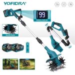 Motoculteur �lectrique, ameublisseur de sol de jardin, motoculteur rotatif sans fil, compatible avec ...