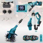 Motoculteur �lectrique rotatif, compatible avec les batteries makita 21v, motoculteur de jardin, outil ...