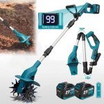 Motoculteur rotatif, ameublisseur de sol de jardin, outil de retournement du sol, compatible avec la ...