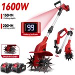 Motoculteur rotatif sans fil makita 21v, d�compacteur de sol �lectrique, motoculteur de jardin, rehausse ...