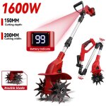 Motoculteur rotatif sans fil makita 21v, d�compacteur de sol �lectrique, motoculteur de jardin, rehausse ...