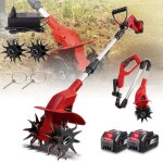 Motoculteur sans fil et sans balais, conception � trois volets, double lame, avec affichage led, compatible ...