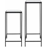 Motsa - lot de 2 sellettes gigognes verre imitation marbre