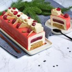Moule a buche carre 31x10cm Moule a buche carre 31x10cm