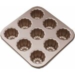 Moule  canneles 9 cavits en acier au carbone anti - adhsif pour cupcakes / muffins dor - fei yu