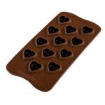 Moule � chocolat - silikomart - my love - 100% silicone alimentaire - 12 cavit�s - effet 3d
