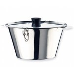Moule � flan en acier inoxydable avec couvercle 1 l 1 / 2 - 18 cm