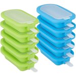 Moules  glace, lot de 10, faire des glaces maison, moule sucette glace, silicone, sans bpa, bleu / ...