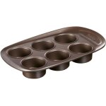 Moule à muffins pyrex 1452001 - rond - acier au carbone - antiadhésif - 6 cavités Moule à muffins pyrex 1452001 - rond - acier au carbone - antiadhésif - 6 cavités
