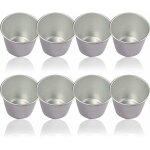 Moule  pudding, lot de 8 cuves  pudding en aluminium pour moules  muffins, ?ufs, moule  tarte, cuvettes, ...