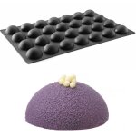 Moule en silicone pour pralines, mousses, p�tisseries 600 x 395 mm - demi - cercle