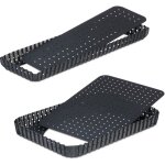 Moule  tarte, lot de 2, fond amovible & trous, 2 tailles, antiadhsif, plat pour tourte, quiche, anthracite ...