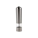 Moulin � poivre �lectrique led - d 5 x h 23 cm - argent� - livraison gratuite