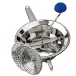 Moulin � l�gumes inox 20 cm ? 3 disques interchangeables pour textures vari�es ? pieds inclinables pour ...
