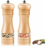 Moulin a poivre et sel, lot de 2 moulin sel poivre bois, manuel moulin  sel et poivre, rglables broyeur ...