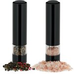 Moulin  sel et poivre, lot de 2, acier inoxydable, broyeur en cramique, lectrique, avec lumire led, ...