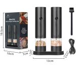 Moulin � sel et poivre �lectrique rechargeable usb - moulin � �pices avec coffret de rangement