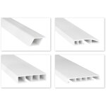 Moulures � chambre creuse pvc blanc 2m - profils sp�ciaux, biseaut�s et � clipper - hj: 429 - 34x16mm ...
