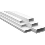 Moulure goulotte 20x12. 5 adhesive blanc longueur 2ml