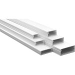 Moulure goulotte 20x12. 5 adhesive blanc longueur 2ml