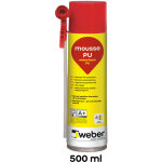 Mousse expansive aérosol base pu, 500ml, weberfoam pu , weber Mousse expansive aérosol base pu, 500ml, weberfoam pu , weber