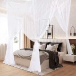 Moustiquaire, king size four corner tent single bed canopy pour tous les berceaux et lits pour chambre ... Moustiquaire, king size four corner tent single bed canopy pour tous les berceaux et lits pour chambre ...