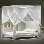 Moustiquaire de lit double szhtfx grand moustiquaire carré lits simples 4 portes pour anti - insectes ... Moustiquaire de lit double szhtfx grand moustiquaire carré lits simples 4 portes pour anti - insectes ...