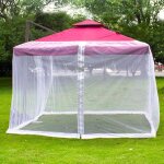 Moustiquaire rectangulaire pour parasol de jardin, table, parasol, 300 x 300 x 230 cm, pour jardin, tonnelle, ...