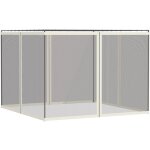 Moustiquaires pour tonnelle barnum pavillon de jardin 3 x 4 m - lot de 4 moustiquaires zipp�es + crochets ...