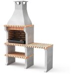 Movelar - barbecue prfabriqu  bois et charbon de bois en bton rfractaire modle alcoa plus xl avec ...
