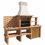 Movelar - barbecue préfabriqué à bois et charbon de bois en béton réfractaire modèle luxor royal (gris, ... Movelar - barbecue préfabriqué à bois et charbon de bois en béton réfractaire modèle luxor royal (gris, ...
