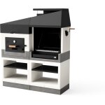 Cuisine ext�rieure kitaway otte barbecue + four, gril argentin - 168 x 63 x 206 cm ? barbecue de jardin ...