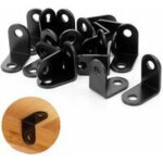 Mowze - lot de 20 petit �querre de fixation noir, 25x25 mm equerre metal pour la fixation et la r�paration ...