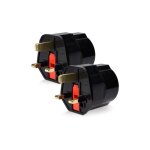 Mowze - 2x adaptateur prise anglaise - modle schuko type g - fiche france vers royaume - uni - prise ...