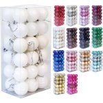 Mowze - 36 pi�ces boule de no�l en plastique incassable ornement boule de no�l boules suspendues ensemble ...